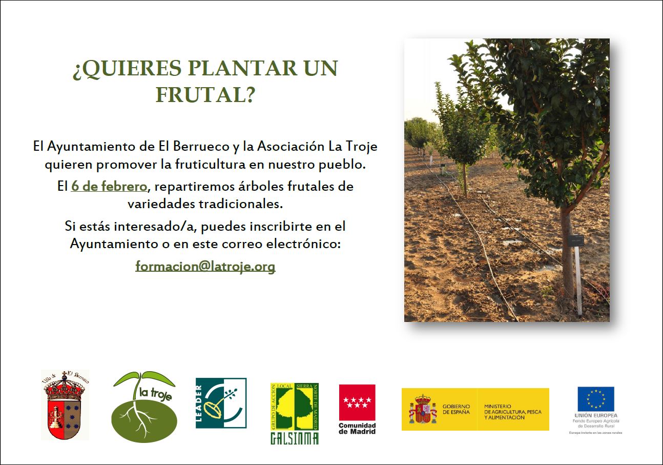 QUIERES PLANTAR UN FRUTAL? – El Berrueco – Ayuntamiento y Turismo